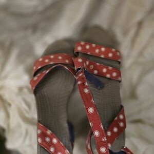 CROCS Red Polka Dot Women's Sandals